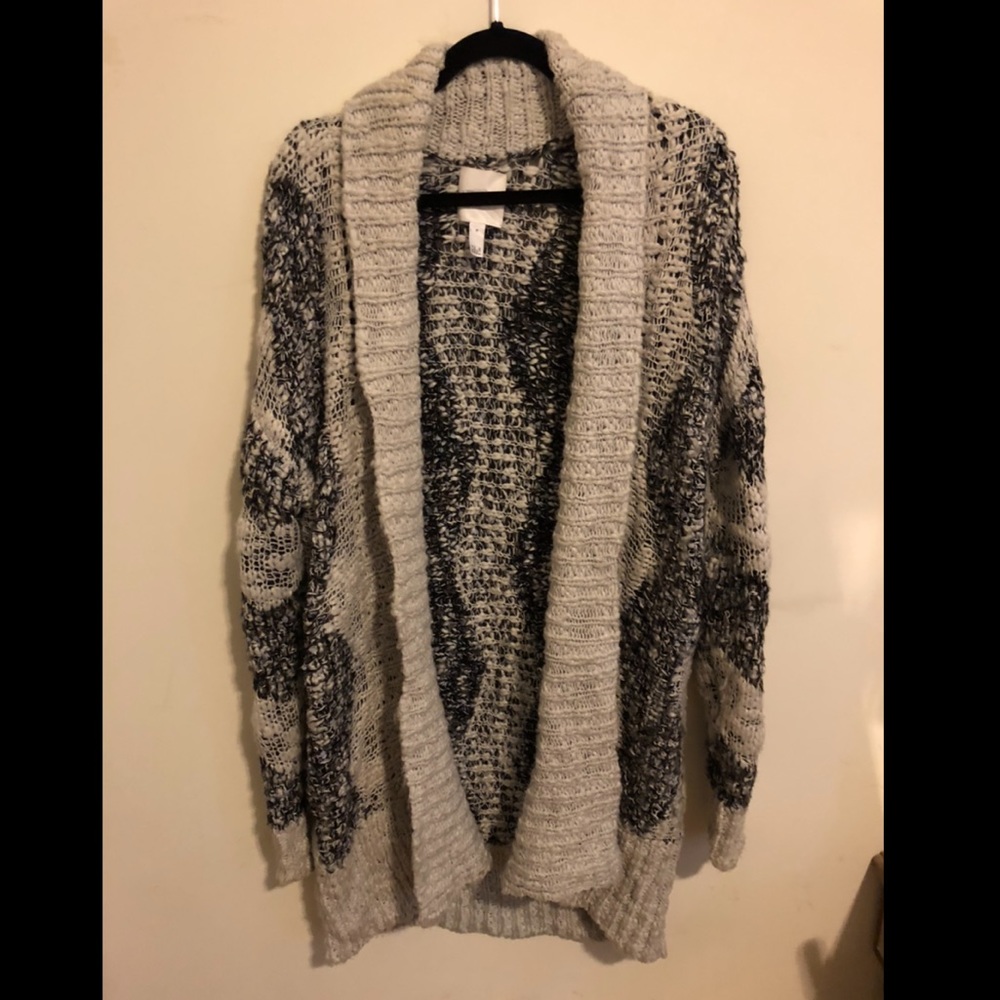 Oversized Woven Cardigan